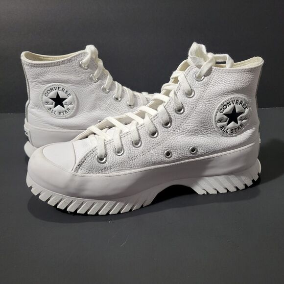 Converse Shoes - Converse Chuck Taylor All Star Lugged 2.0 Hi White LEATHER Shoes Womens 8.5